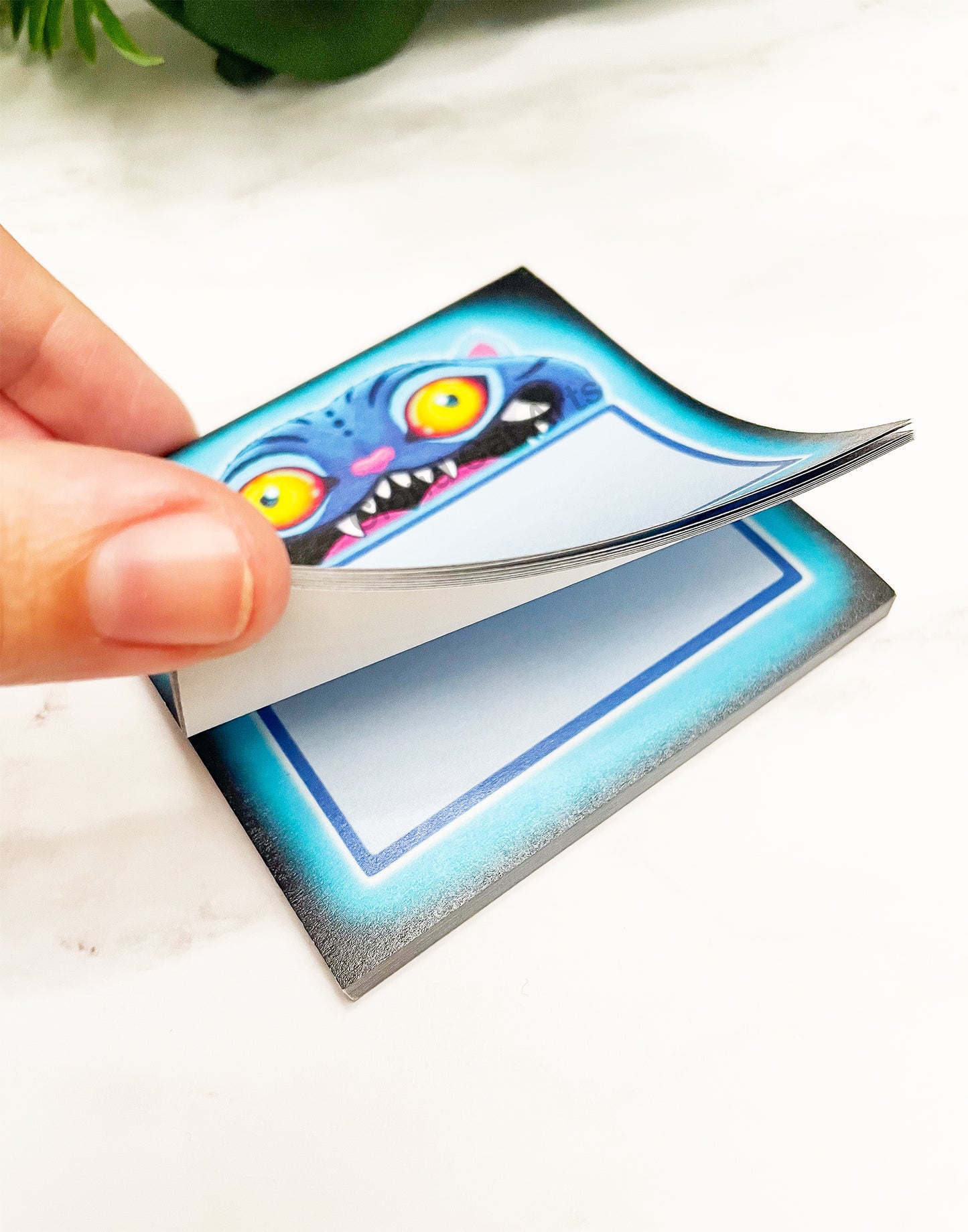 Derpy Tiger - KPop Blue Cat - Sticky Notepad