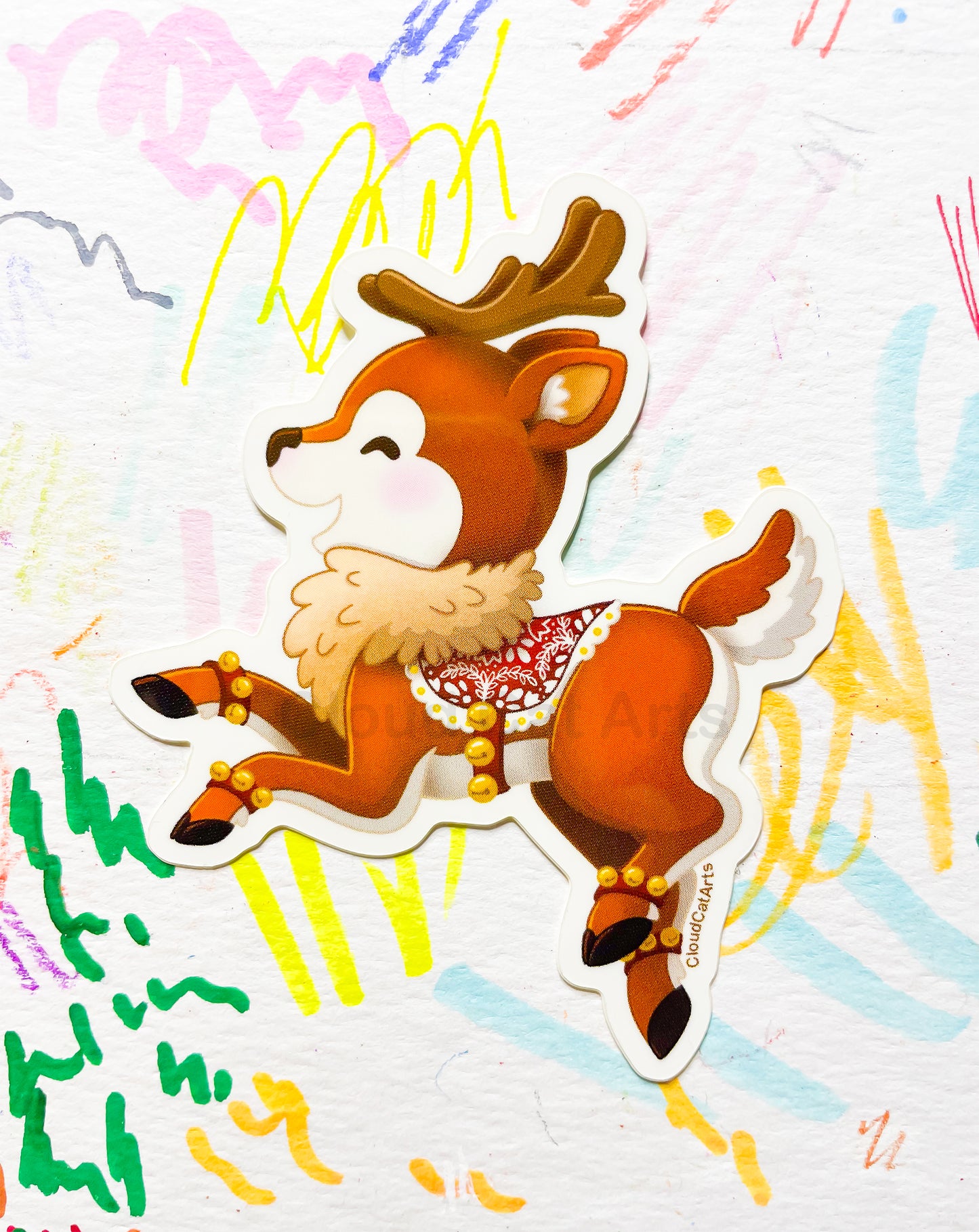 Lil' Reindeer - Christmas Animal - Vinyl Sticker