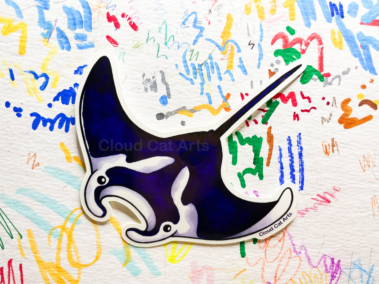 Manta Ray - Marine Life - Vinyl Sticker