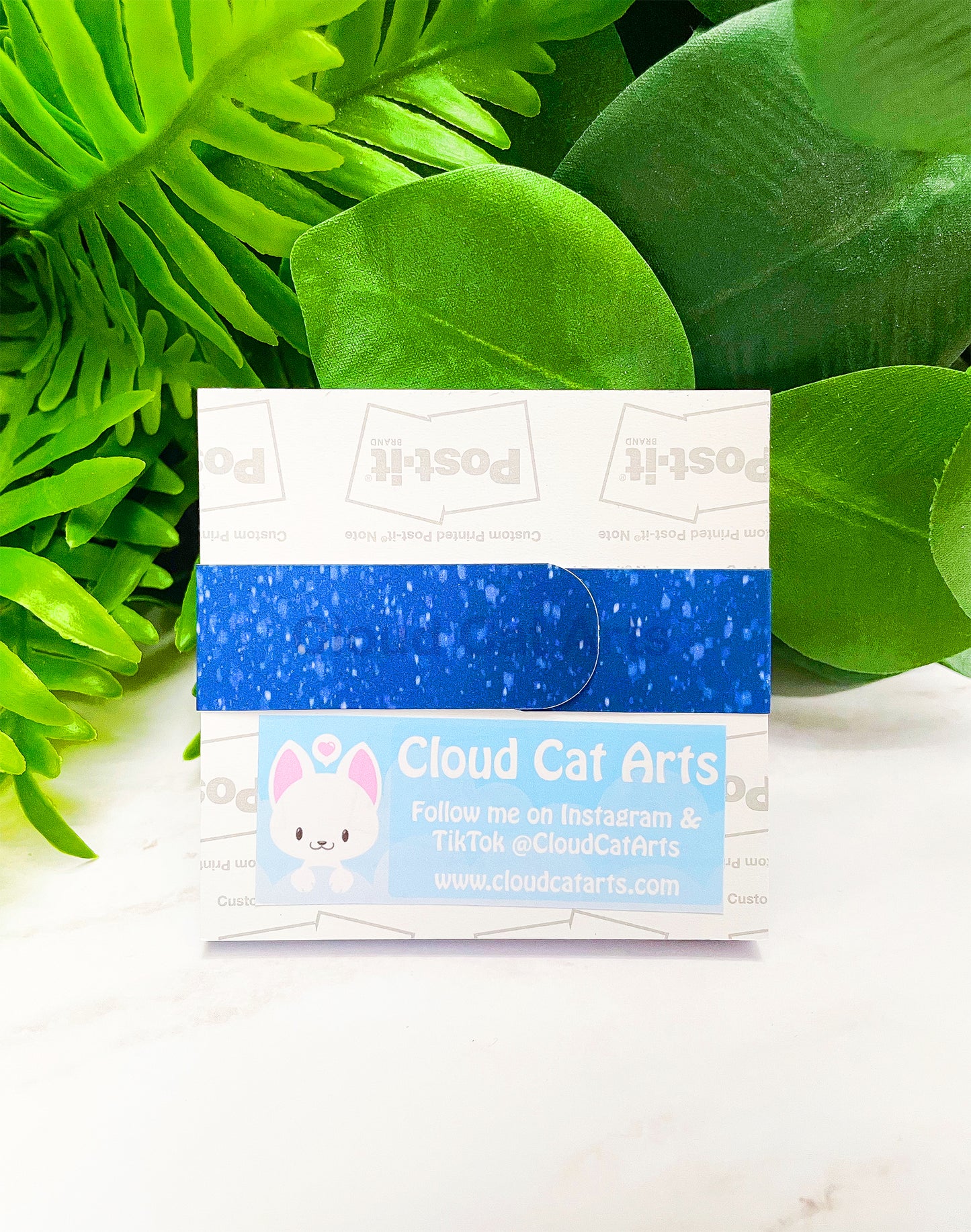 Milo's Rainy Day - Black Cat Rain Cloud - Sticky Notepad