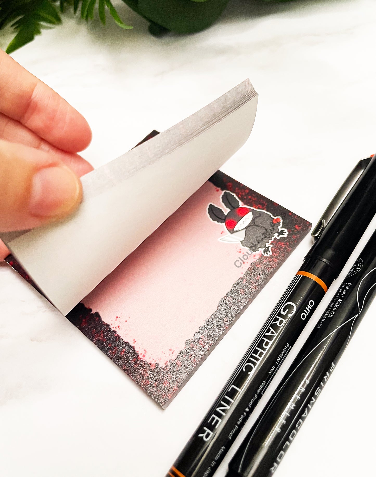 Mothman - Cute Cryptid - Sticky Notepad