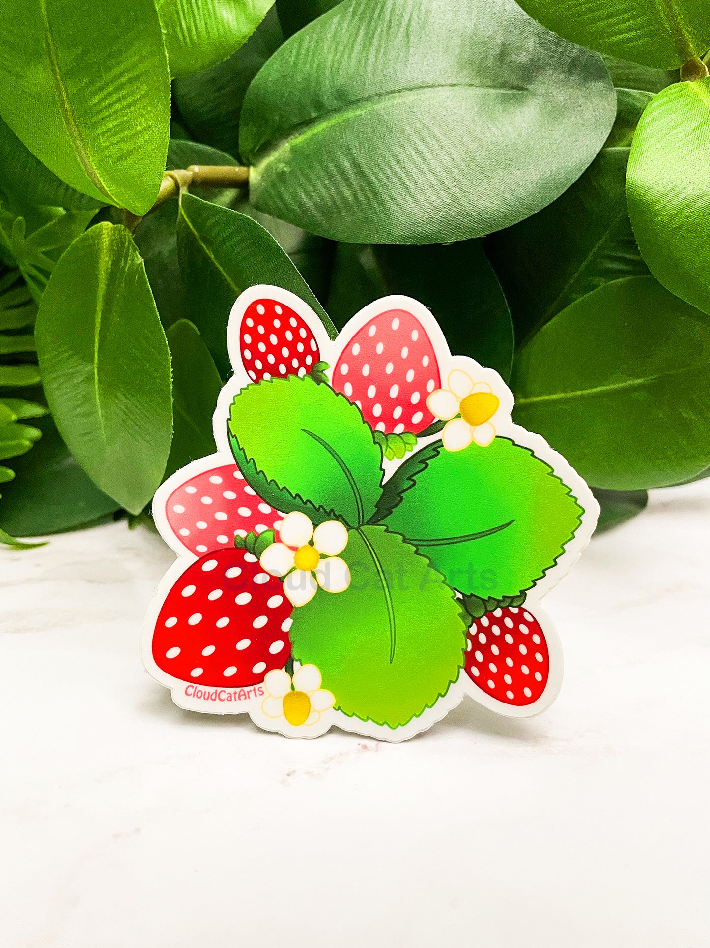 Strawberry Bunches - Cute Fruit - Vinyl Sticker
