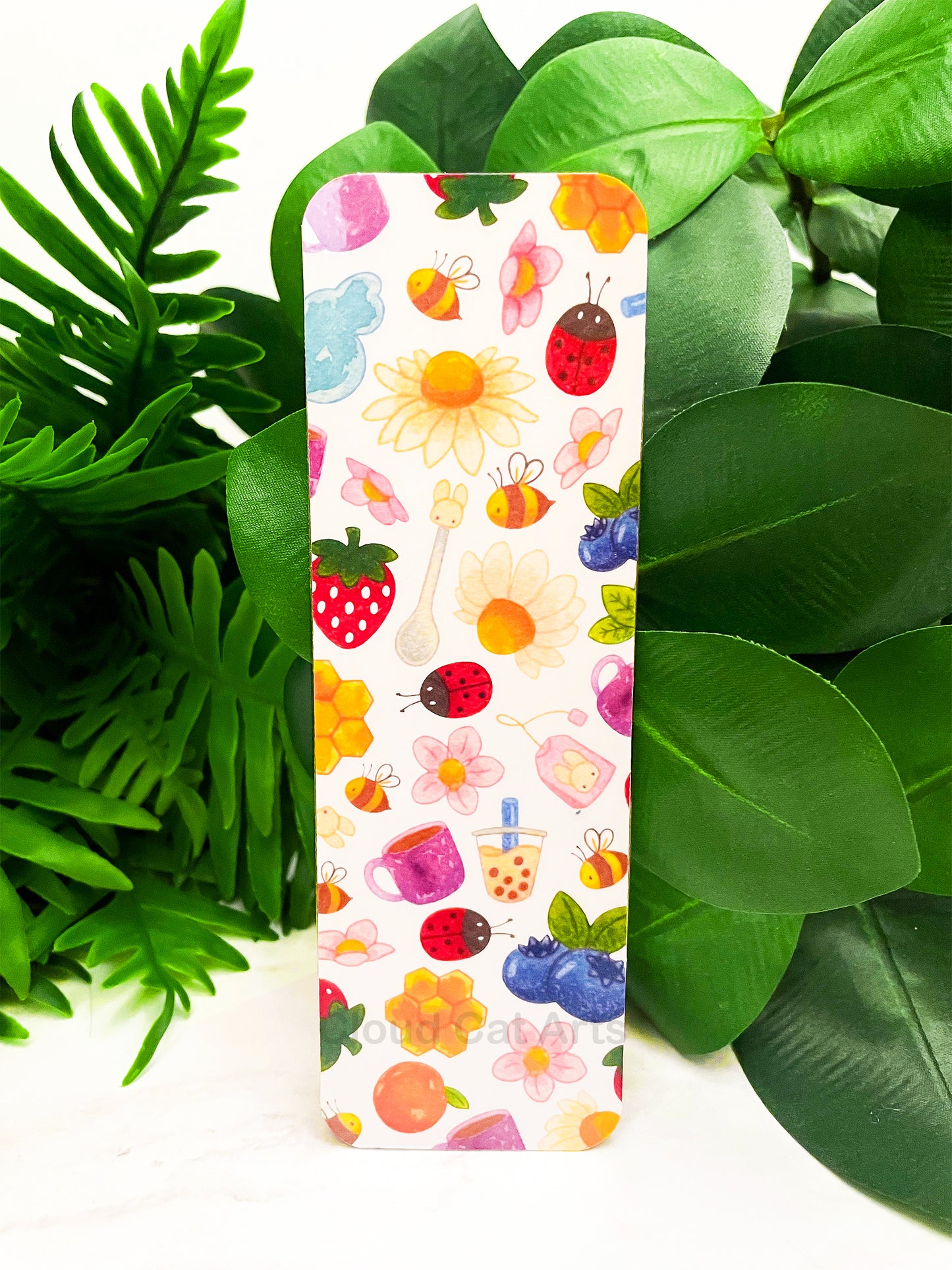 Tea House - Fruit Boba -Handmade Laminated Bookmark