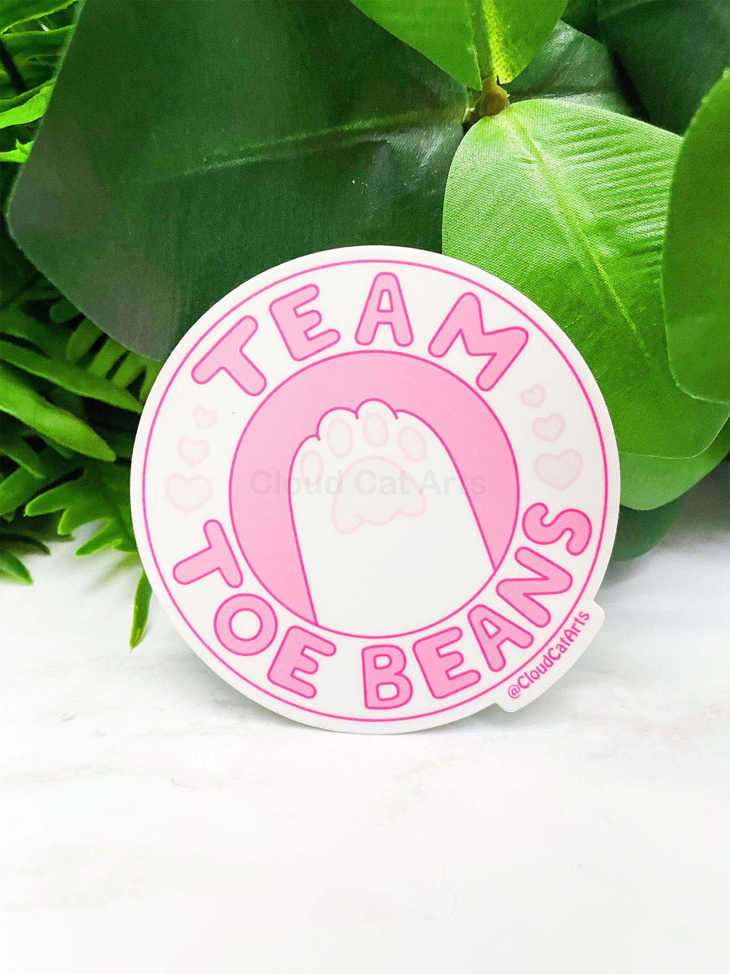 Team Toe Beans - Cat Paw - Vinyl Sticker