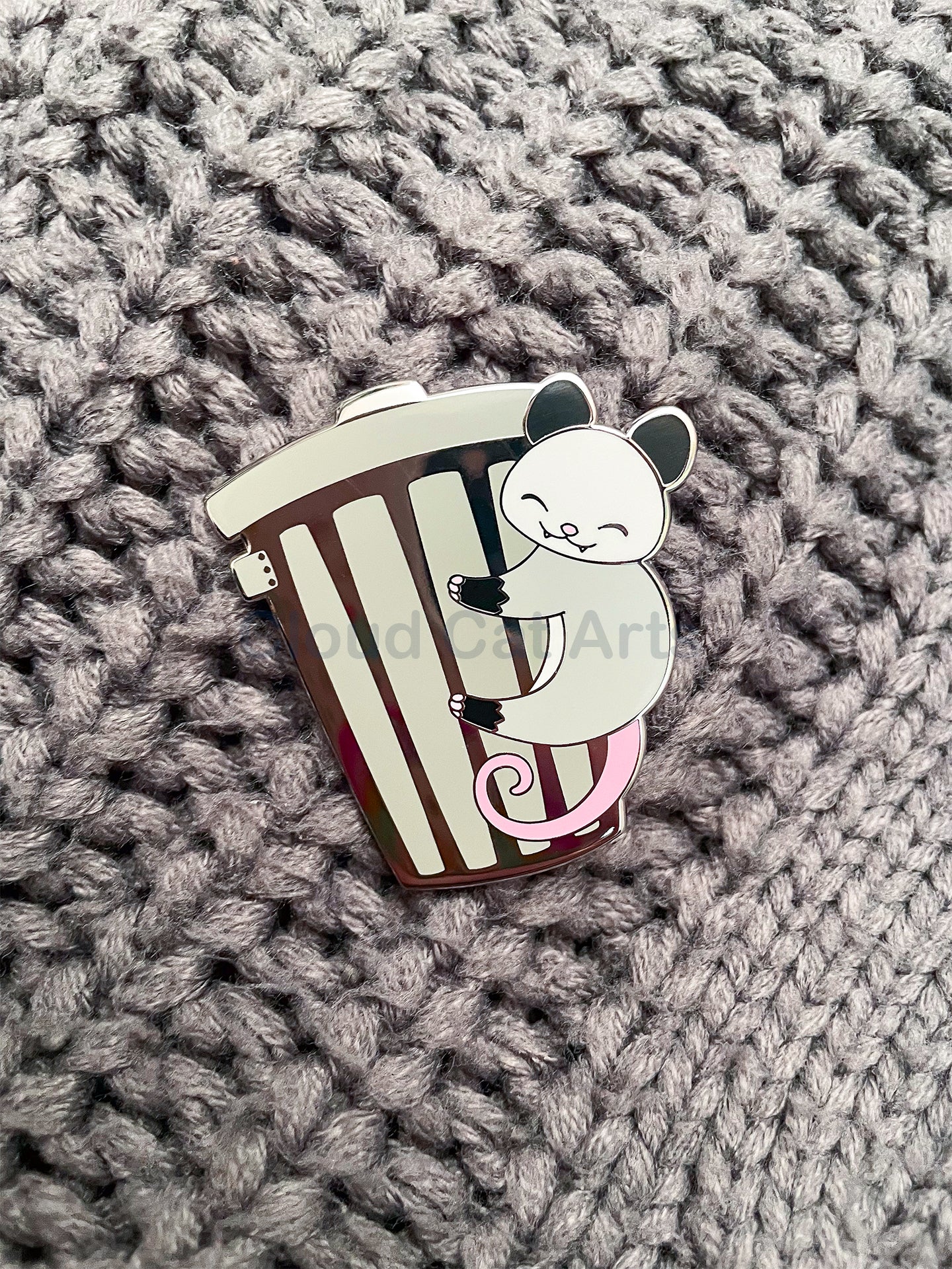 Trash Opossum - Garbage Critter - Hard Enamel Pin