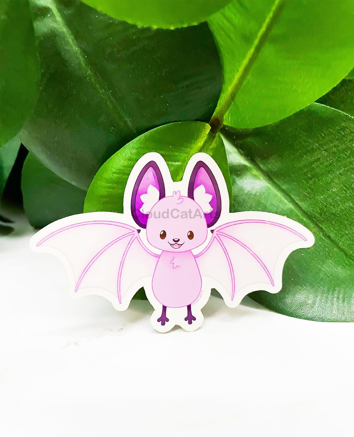 Cute Purple Bat Sticker - Kawaii Pastel Goth Halloween