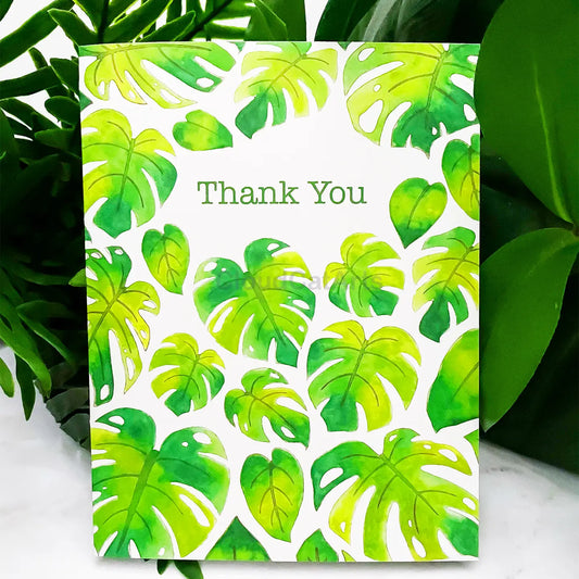 Monstera Leaf - Thank You Greeting Card
