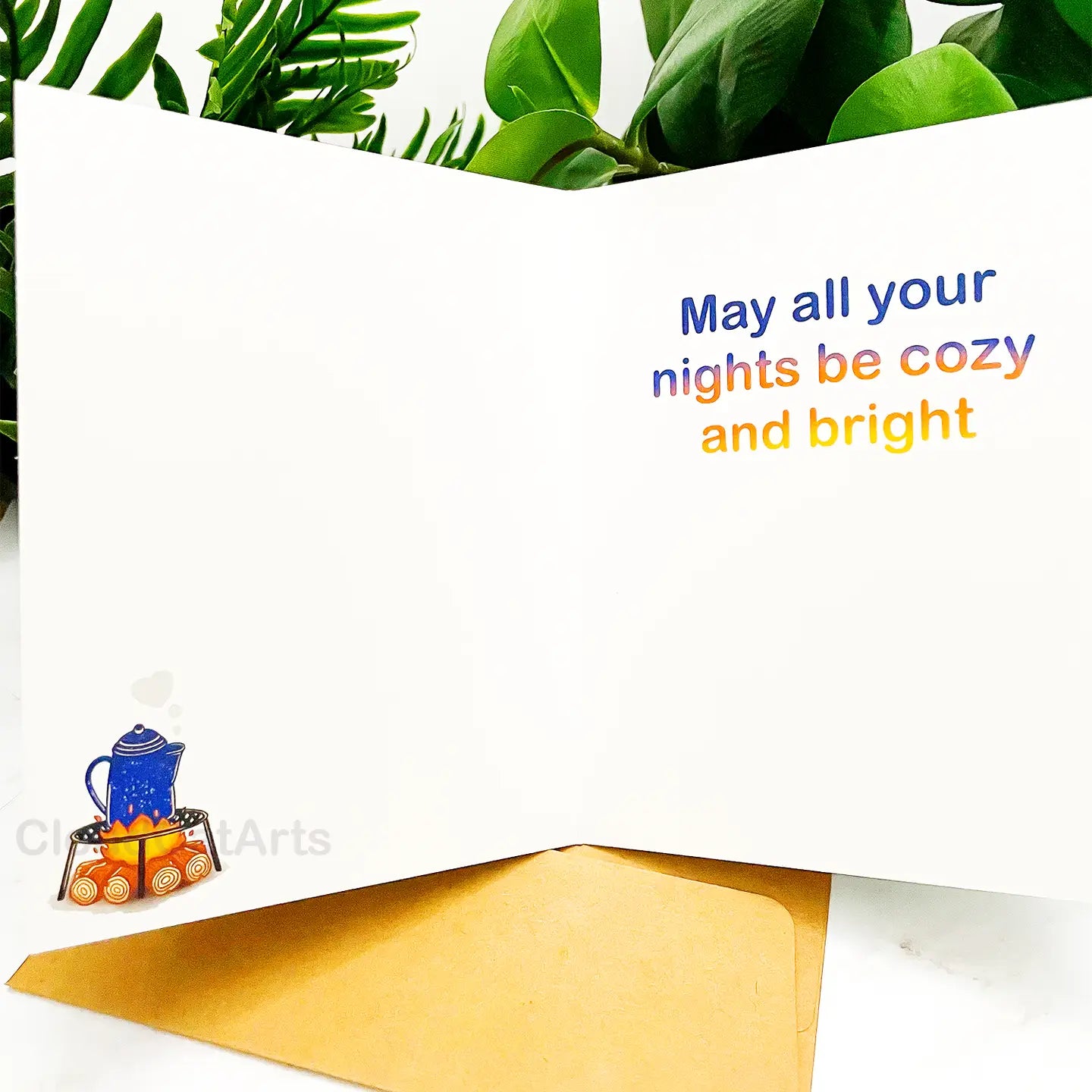 Warm Wishes - Winter Christmas Greeting Card