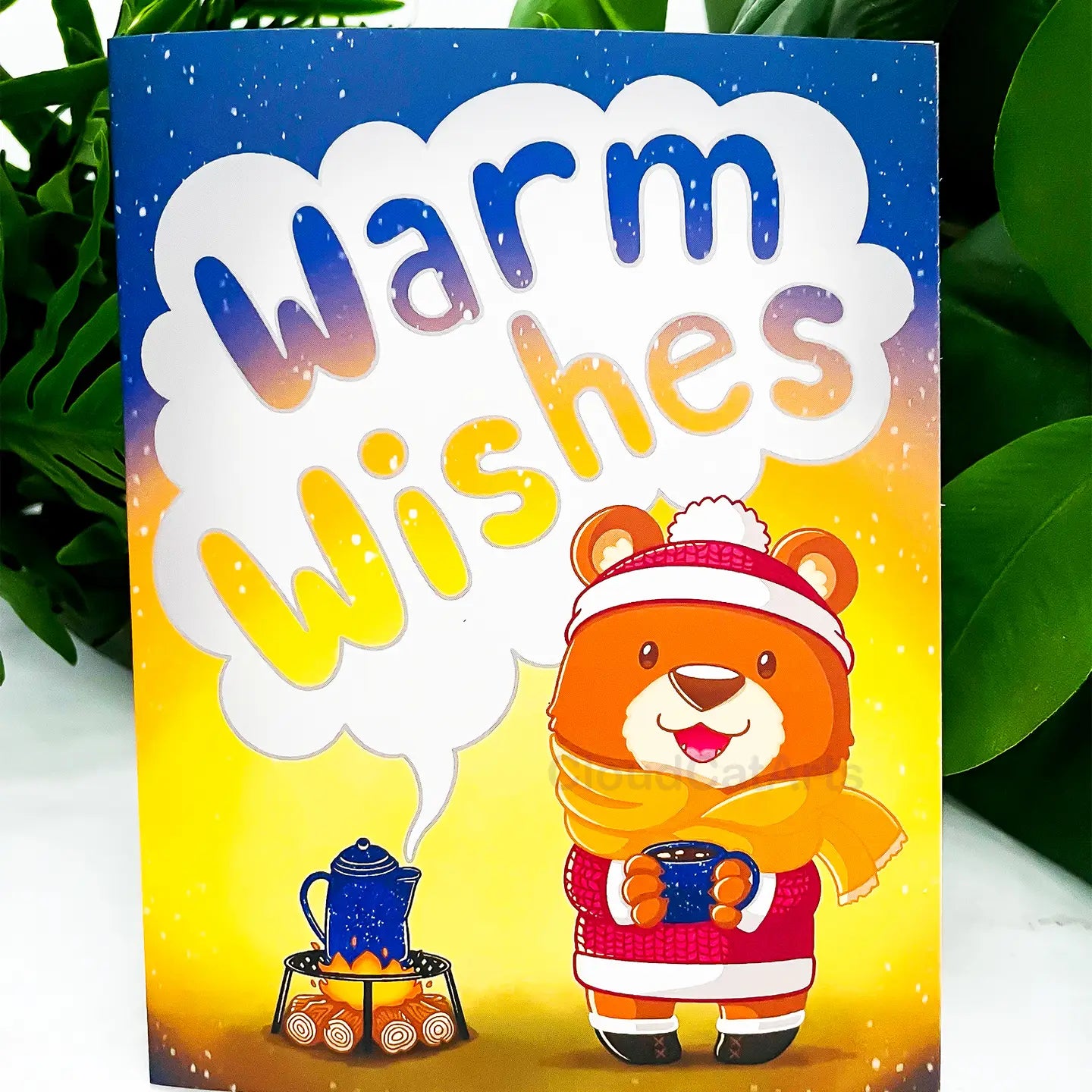 Warm Wishes - Winter Christmas Greeting Card