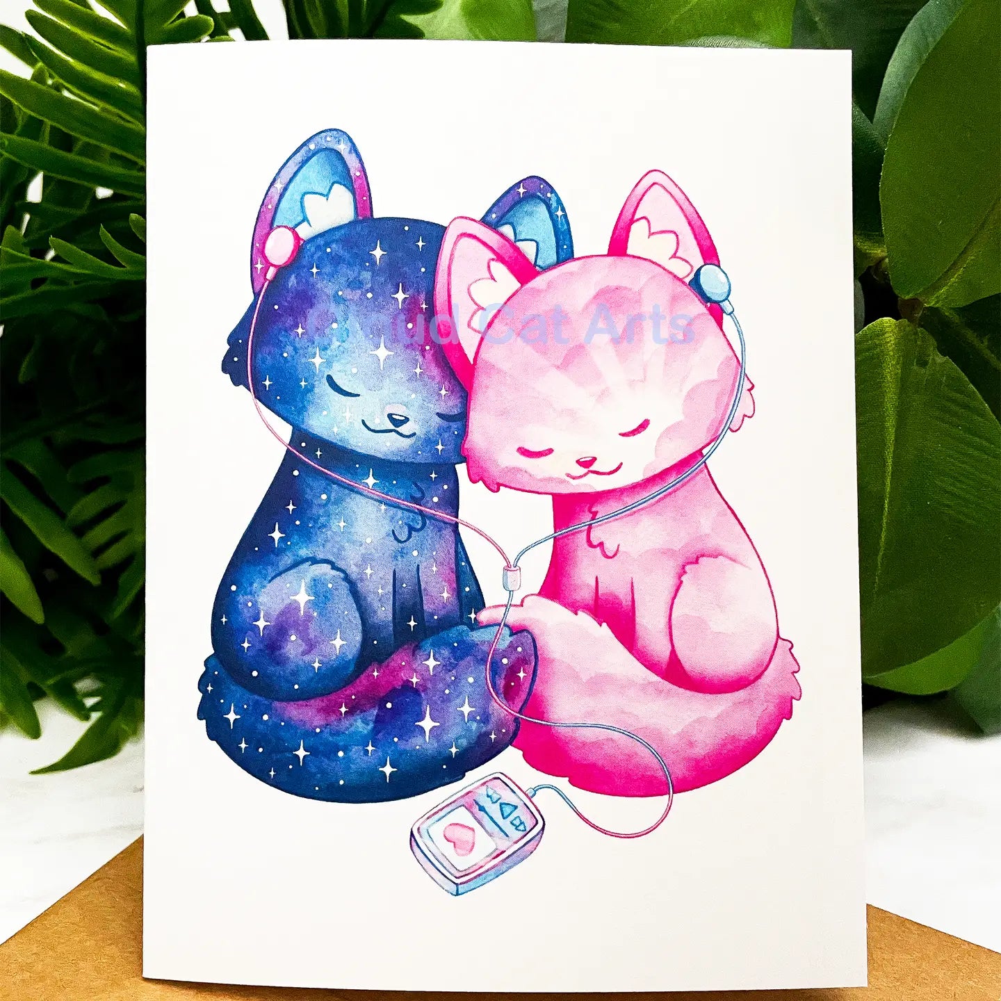Kitty Tunes - Cute Cat Couple Greeting Card