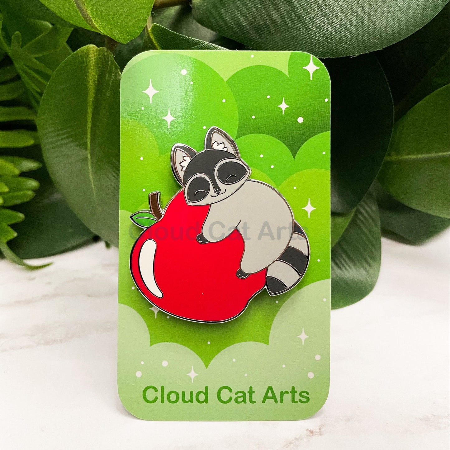 Apple Raccoon - Hard Enamel Pin