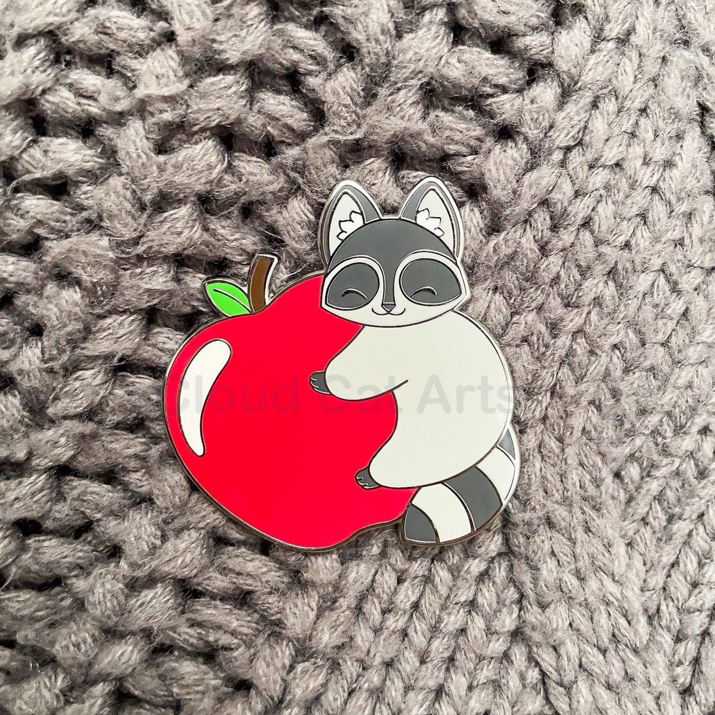 Apple Raccoon - Hard Enamel Pin