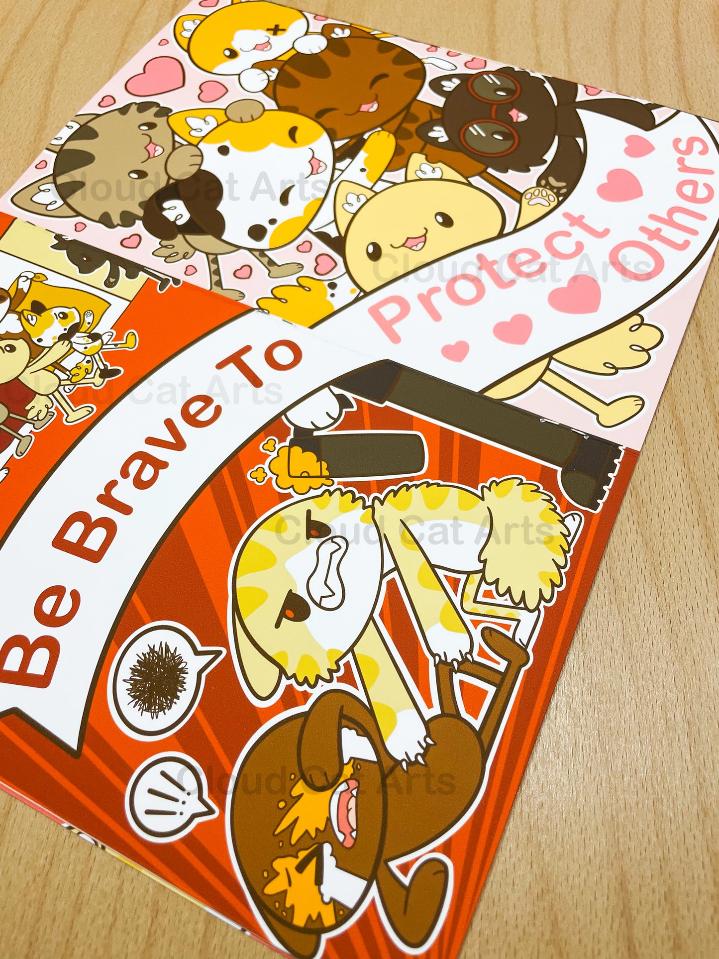 Kitties Against Fascism - Handmade Community Cat Art Zine + Sticker