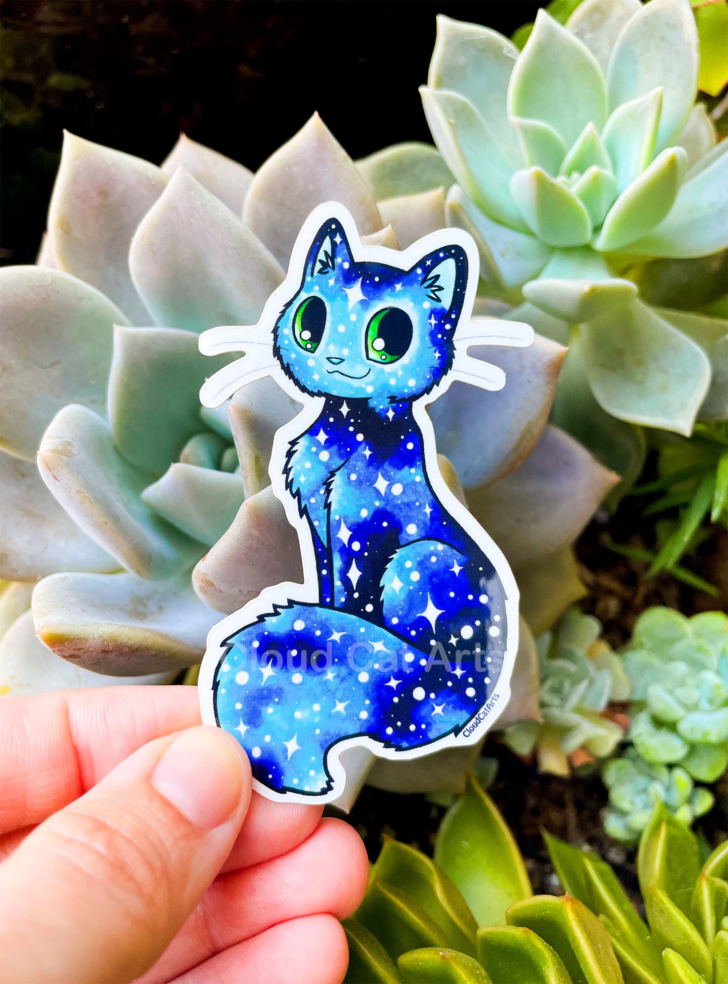 Galaxy Cat Sticker - Kawaii Cosmic Space Kitty
