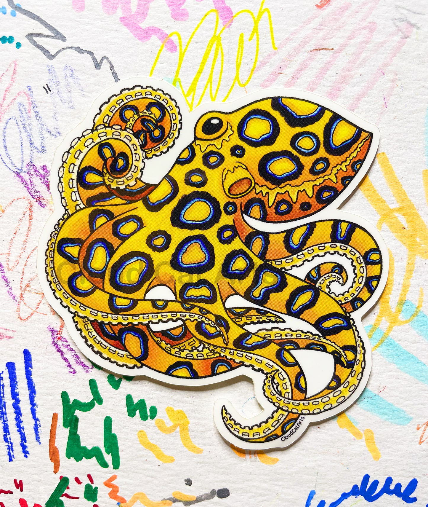 Blue Ringed Octopus - Marine Life - Vinyl Sticker