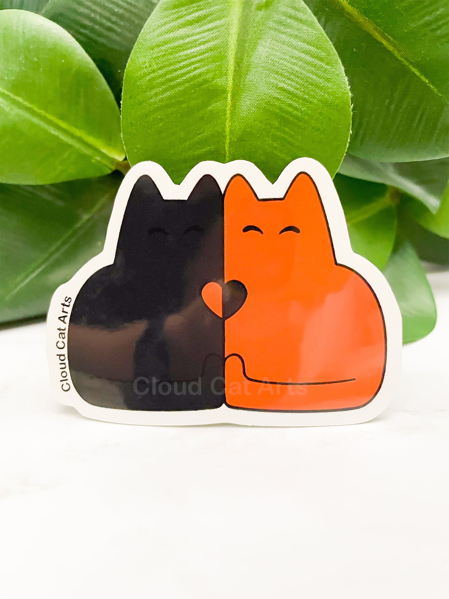 Cuddle Kitties Sticker - Kawaii Friendship Halloween Cat