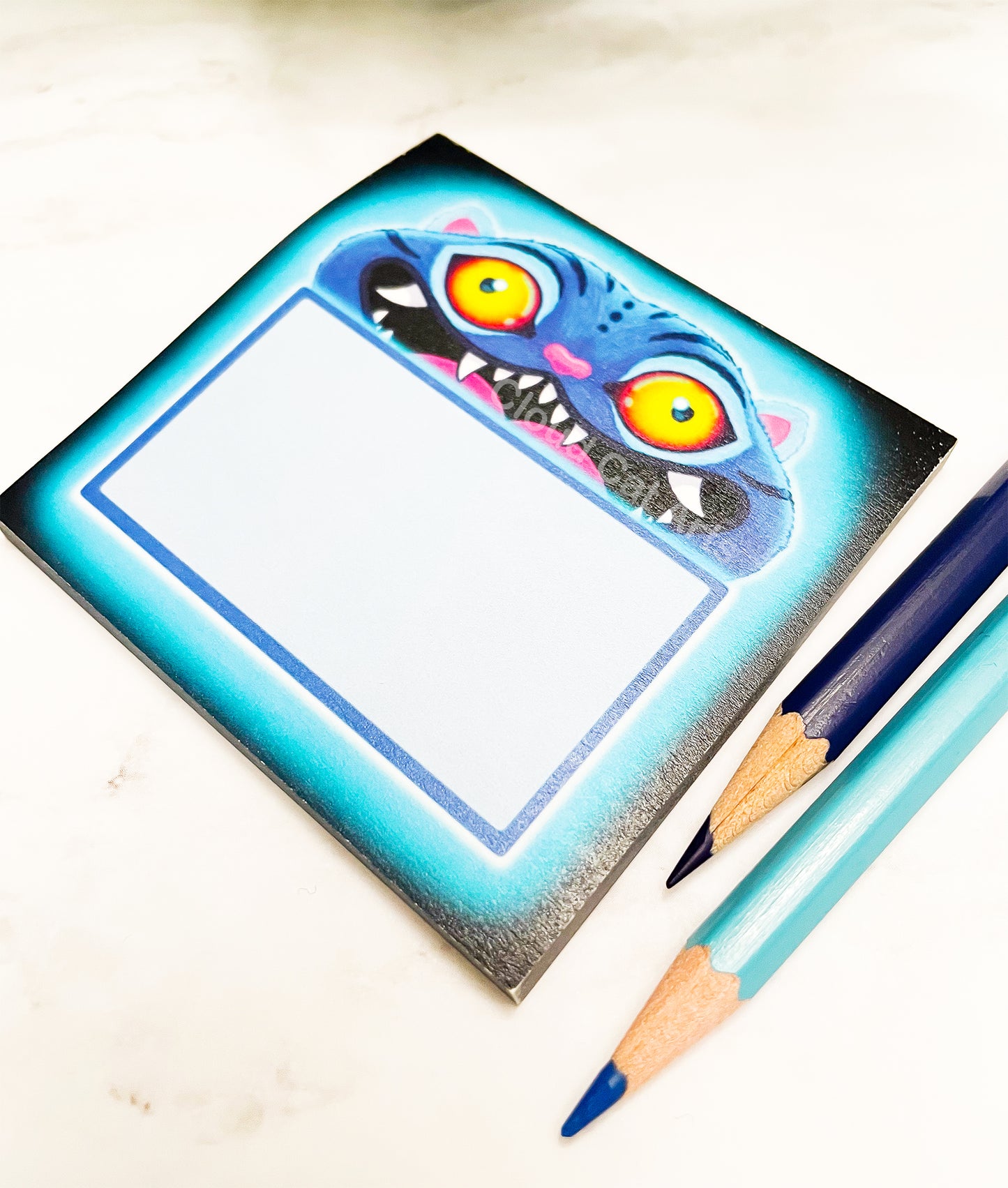 Derpy Tiger - KPop Blue Cat - Sticky Notepad