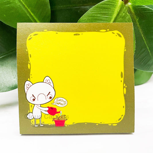 Grow Damnit! - Funny Garden Plant - Sticky Notepad