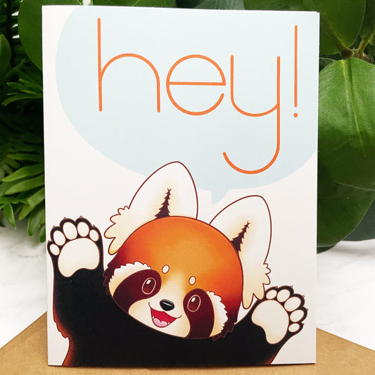 Hey! - Hello Red Panda Greeting Card
