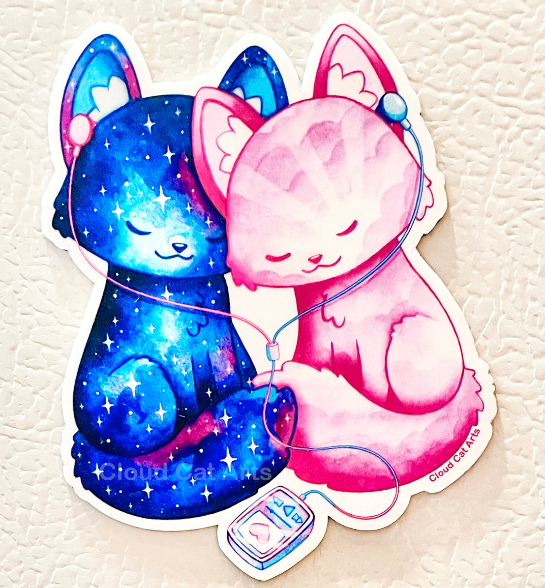 Kitty Tunes - Couple Music Cats Magnet