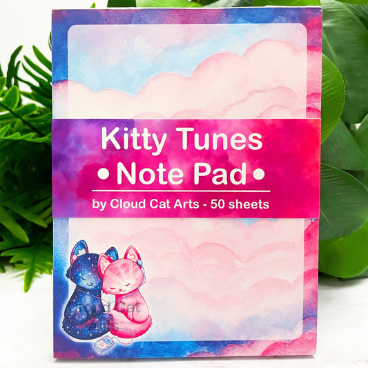 Kitty Tunes - Music Cat Couple - Notepad