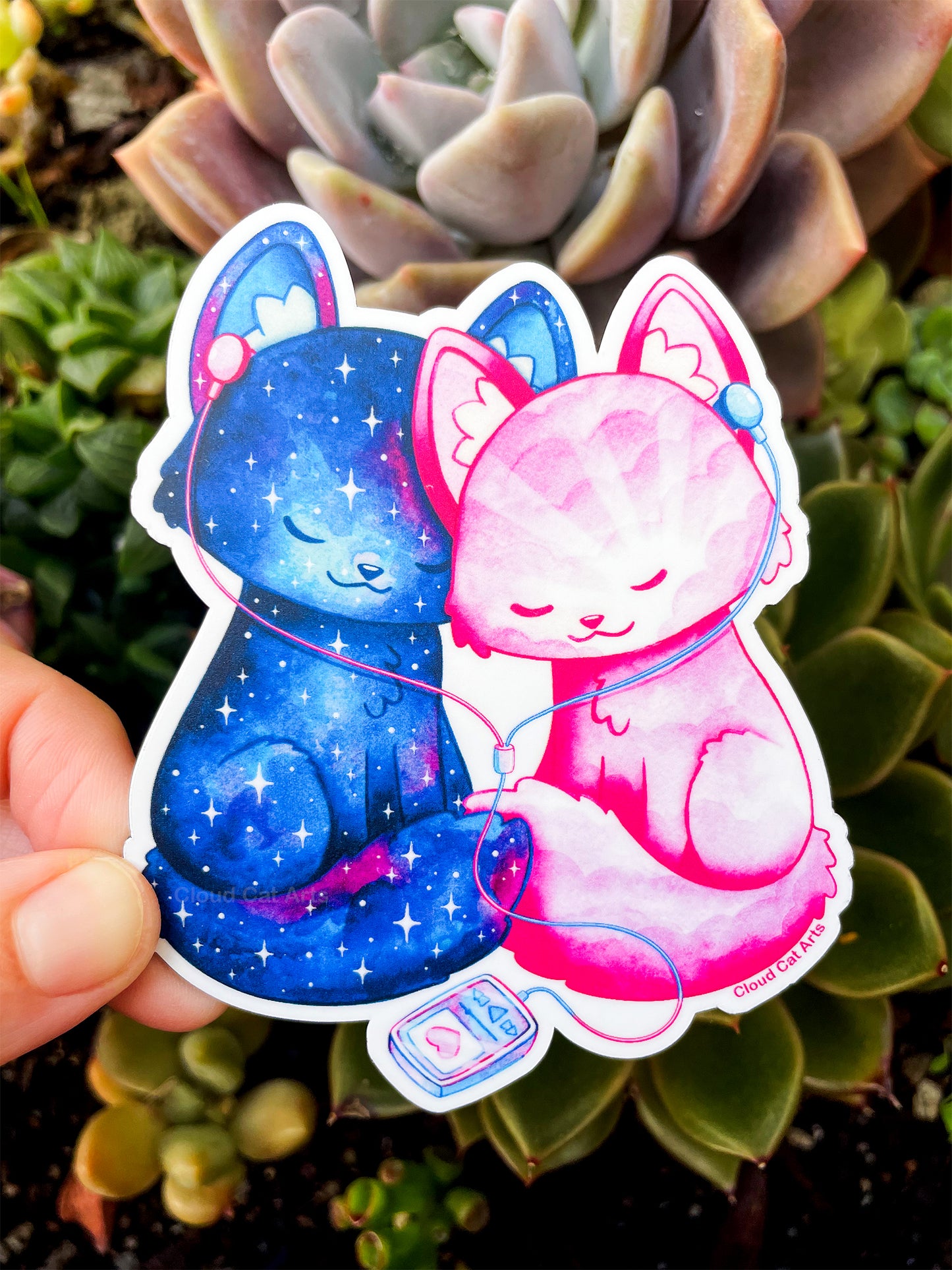 Kitty Tunes - Couple Music Cats Magnet