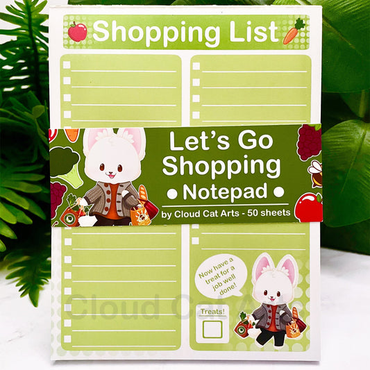 Let's Go Shopping! - Grocery List - Lined Notepad