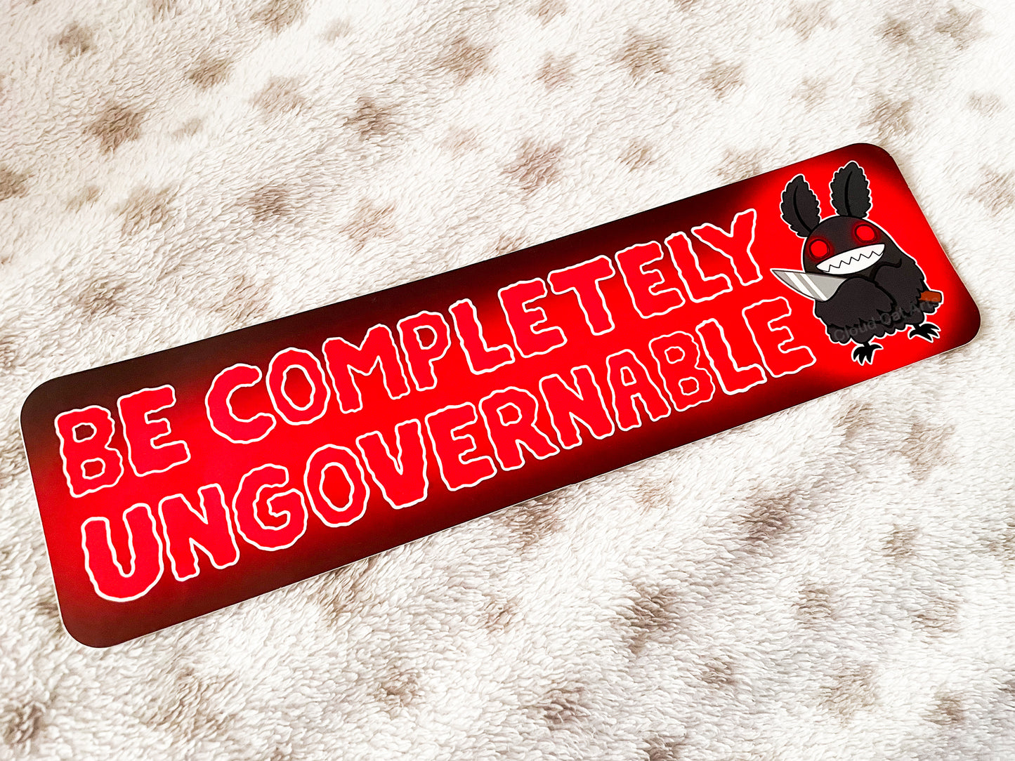 Be Completely Ungovernable - Mothman Cryptid - Vinyl Bumper Sticker