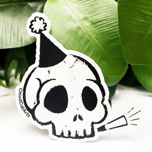 Party Skull - Vinyl Sticker