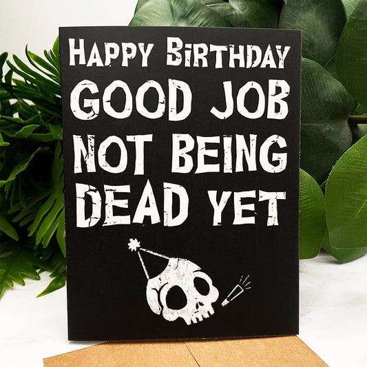 Good Job - Party Skull Birthday Card