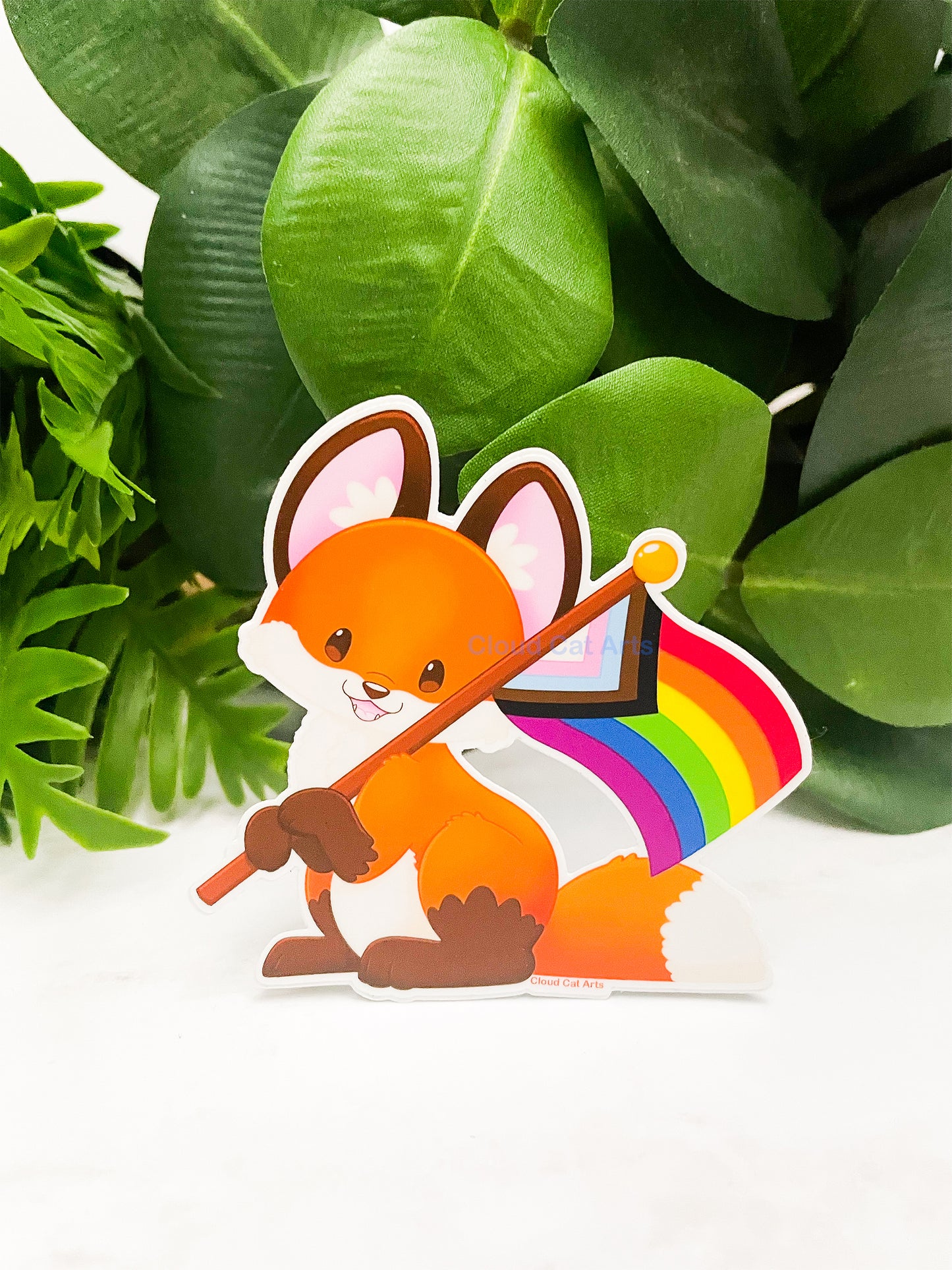 Pride Fox - LGBT Flag - Vinyl Sticker