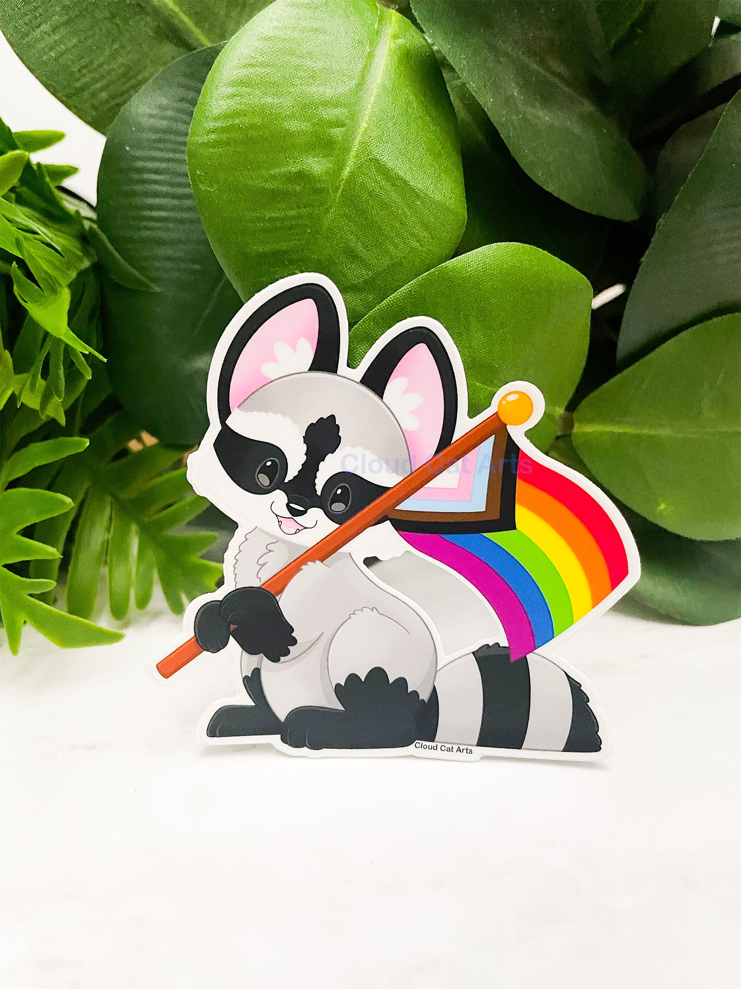 Pride Raccoon - LGBT Flag - Vinyl Sticker