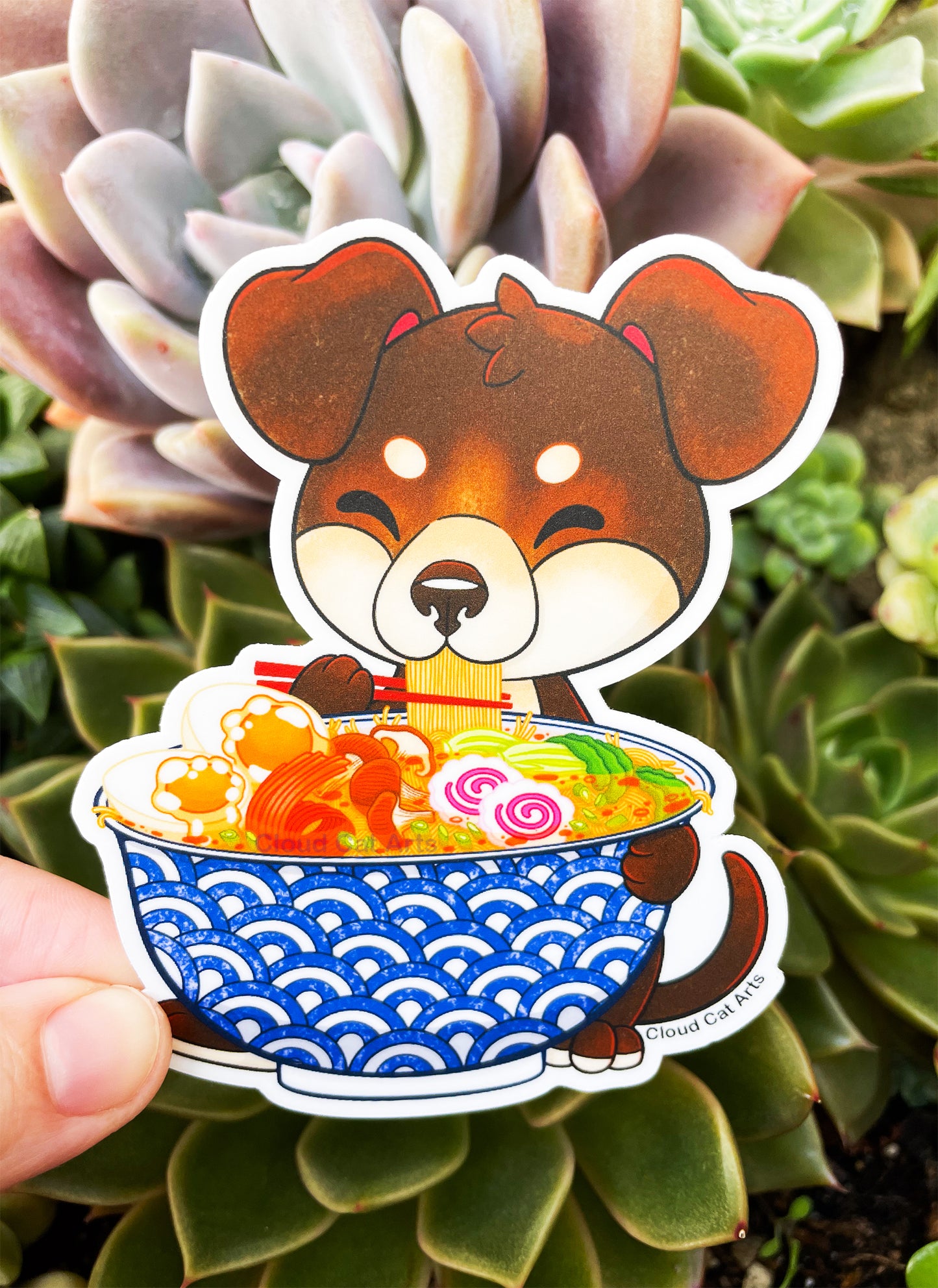 Ramen Dog - Cute Puppy - Vinyl Sticker
