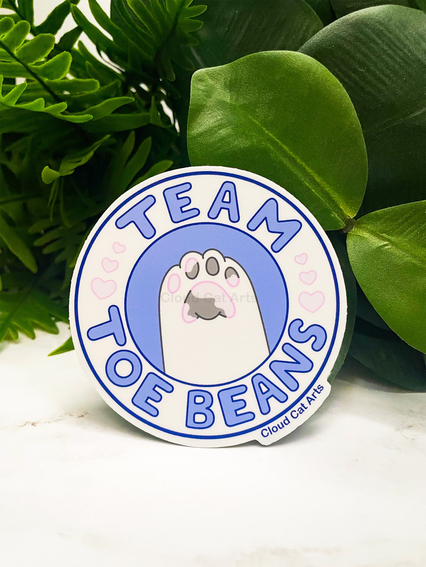 Team Toe Beans - Cat Paw - Vinyl Sticker