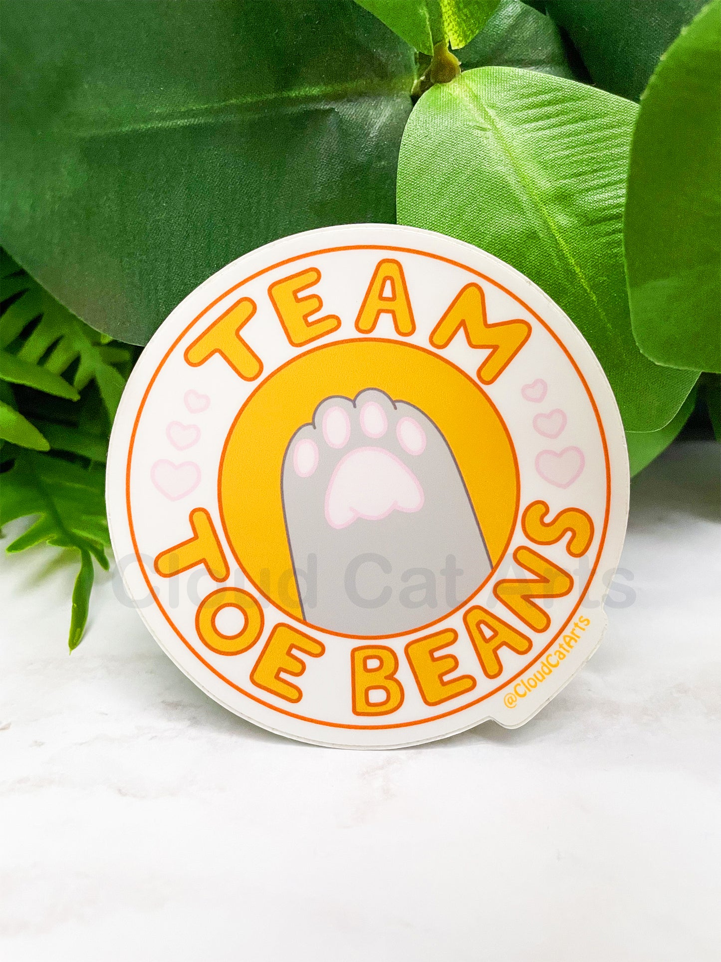 Team Toe Beans - Cat Paw - Vinyl Sticker