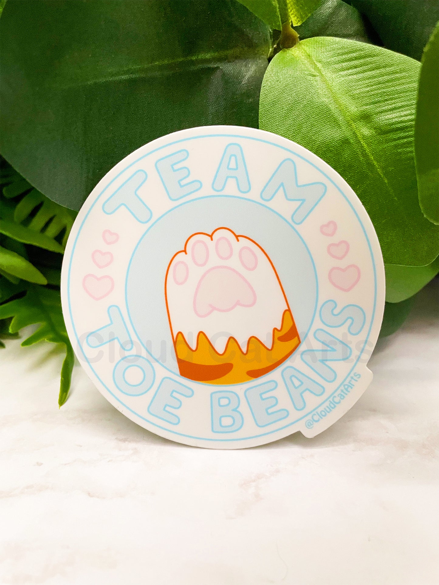 Team Toe Beans - Cat Paw - Vinyl Sticker