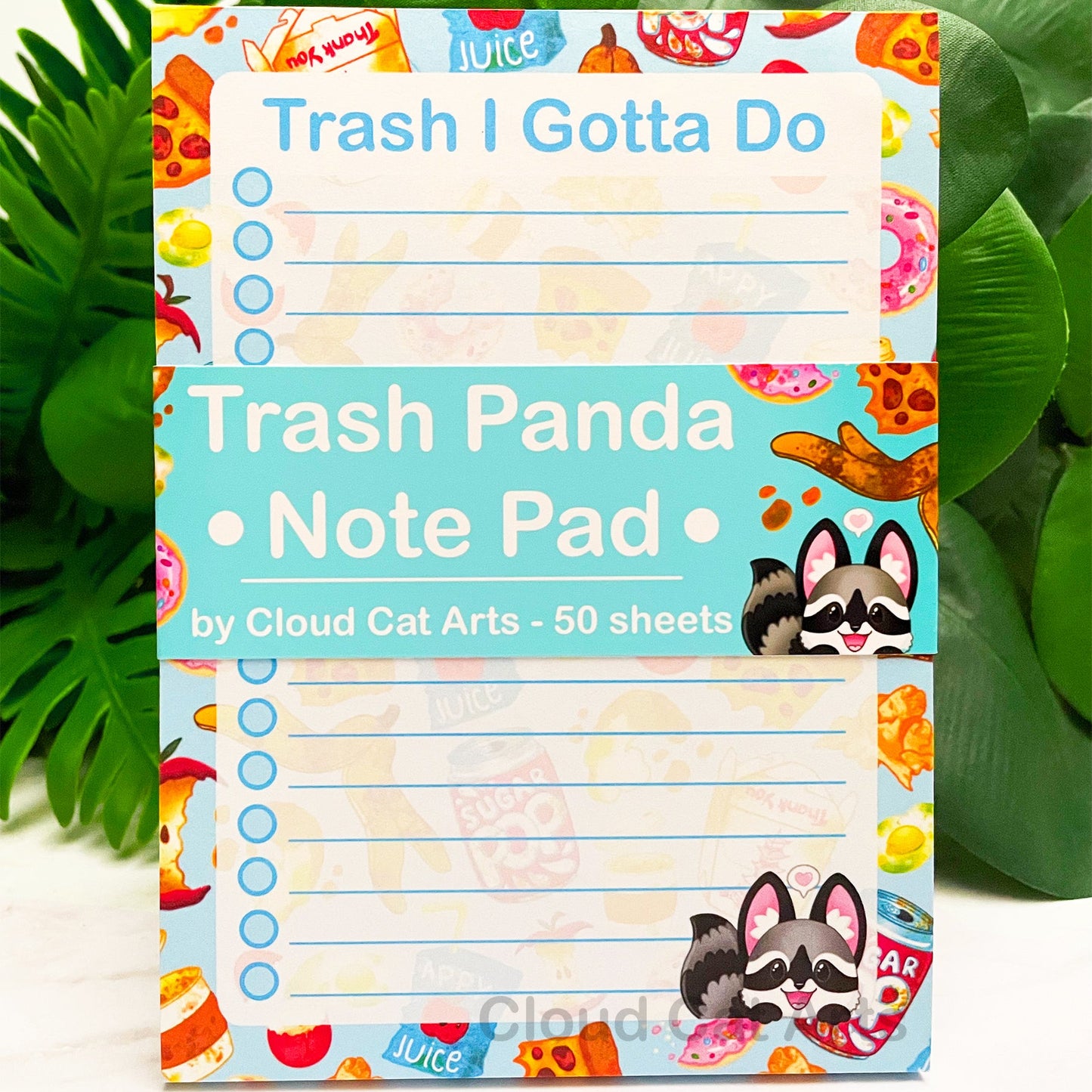 Trash I Gotta Do - Raccoon To Do List - Lined Notepad