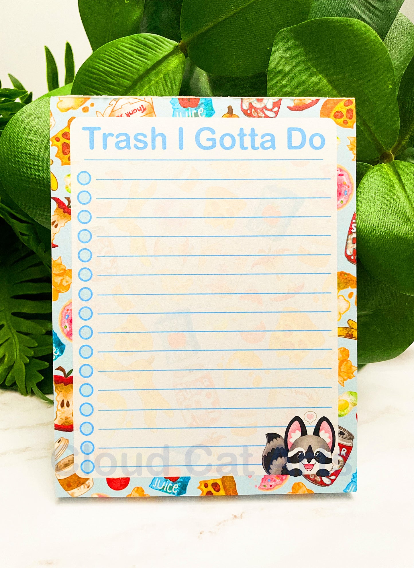 Trash I Gotta Do - Raccoon To Do List - Lined Notepad