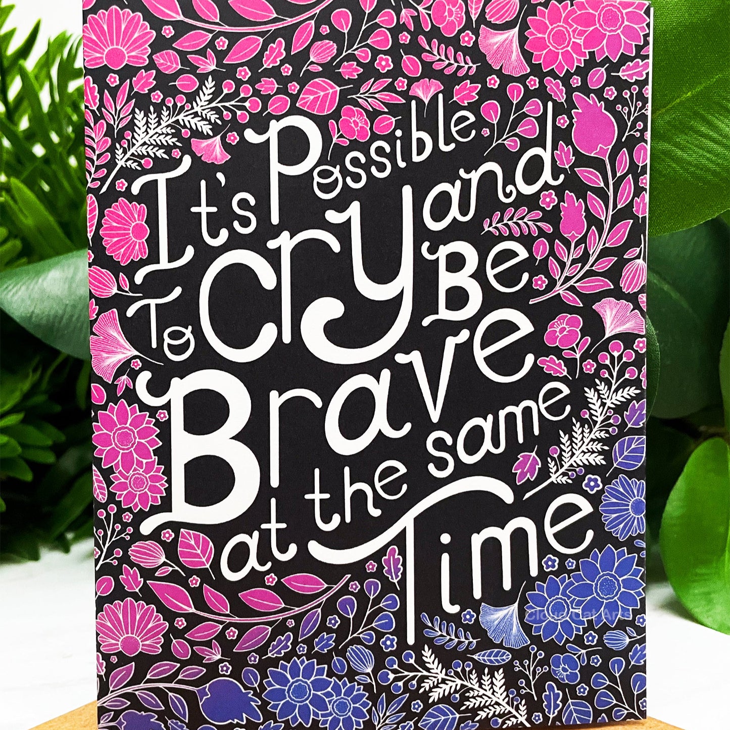 LGBT Pride (Bi) - Be Brave - Encouragement Greeting Card