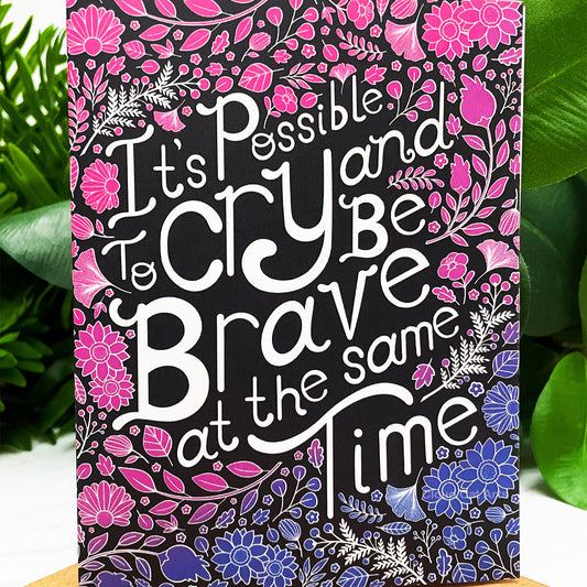 LGBT Pride (Bi) - Be Brave - Encouragement Greeting Card