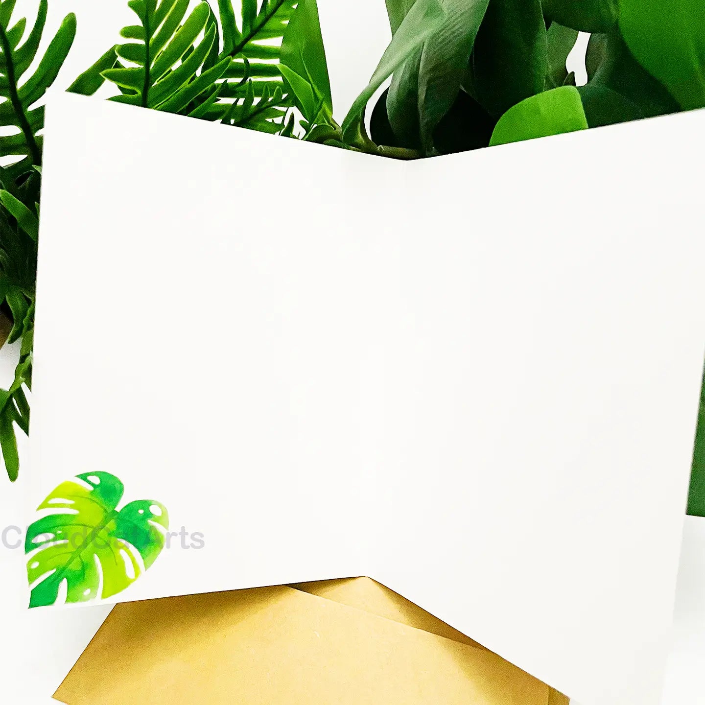 Monstera Leaf - Thank You Greeting Card
