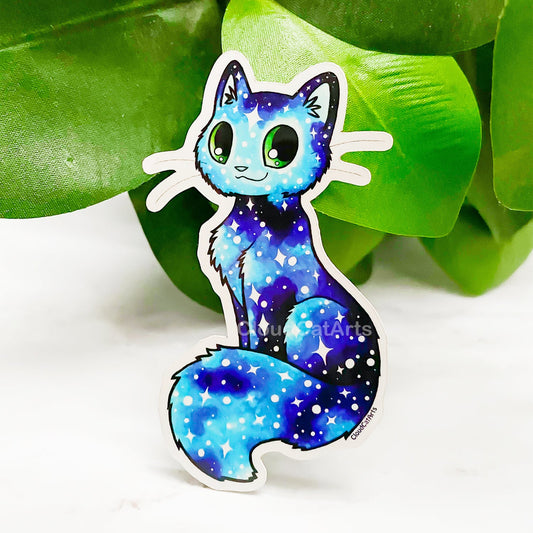 Galaxy Cat Sticker - Kawaii Cosmic Space Kitty