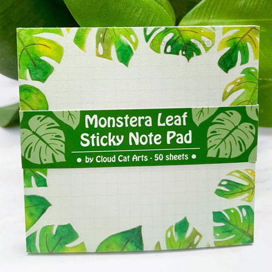 Monstera Leaf - Garden Plant - Sticky Notepad