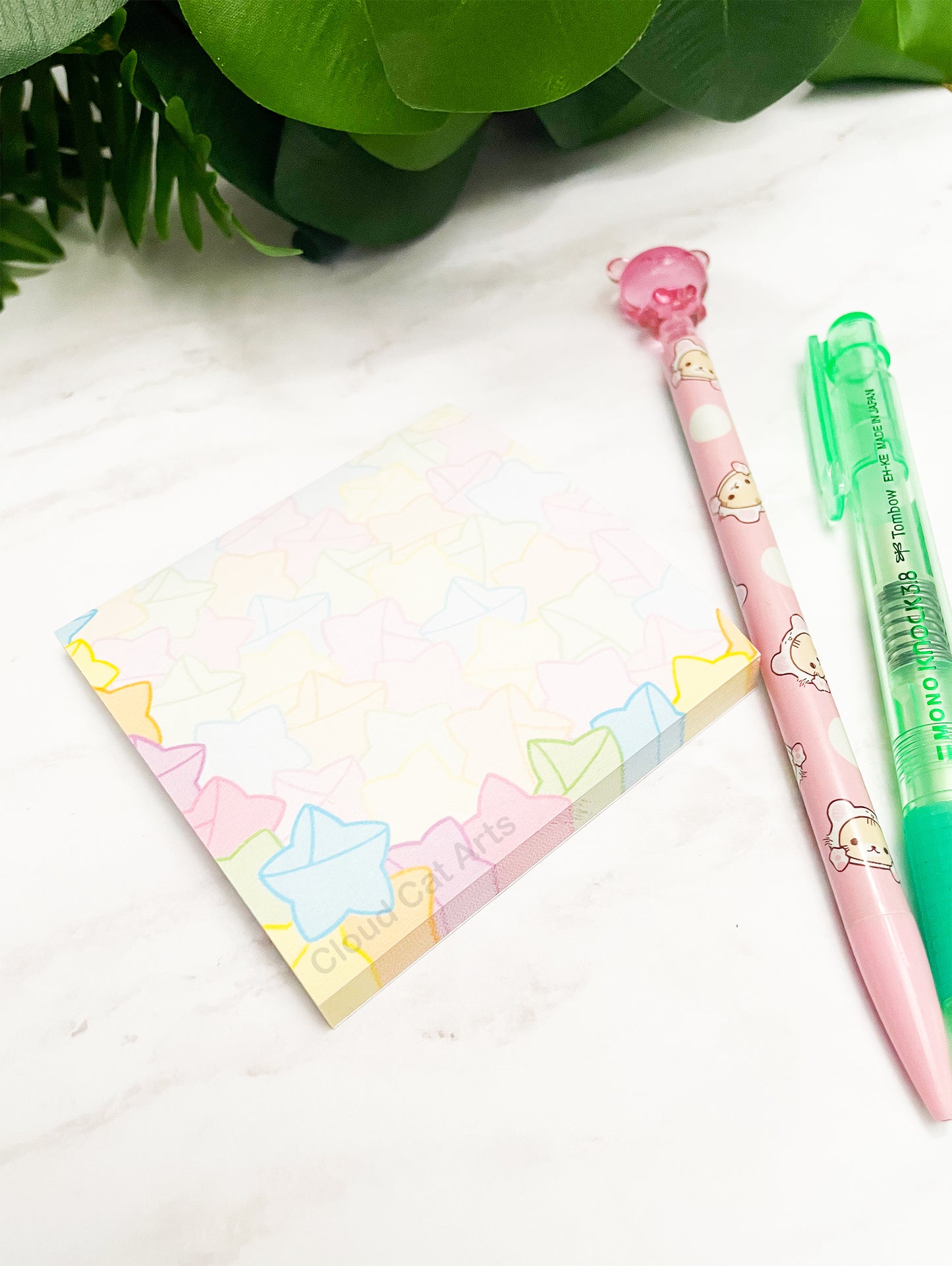 Paper Stars - Rainbow Nostalgia - Sticky Notepad