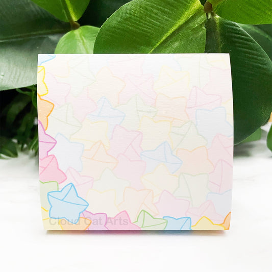 Paper Stars - Rainbow Nostalgia - Sticky Notepad