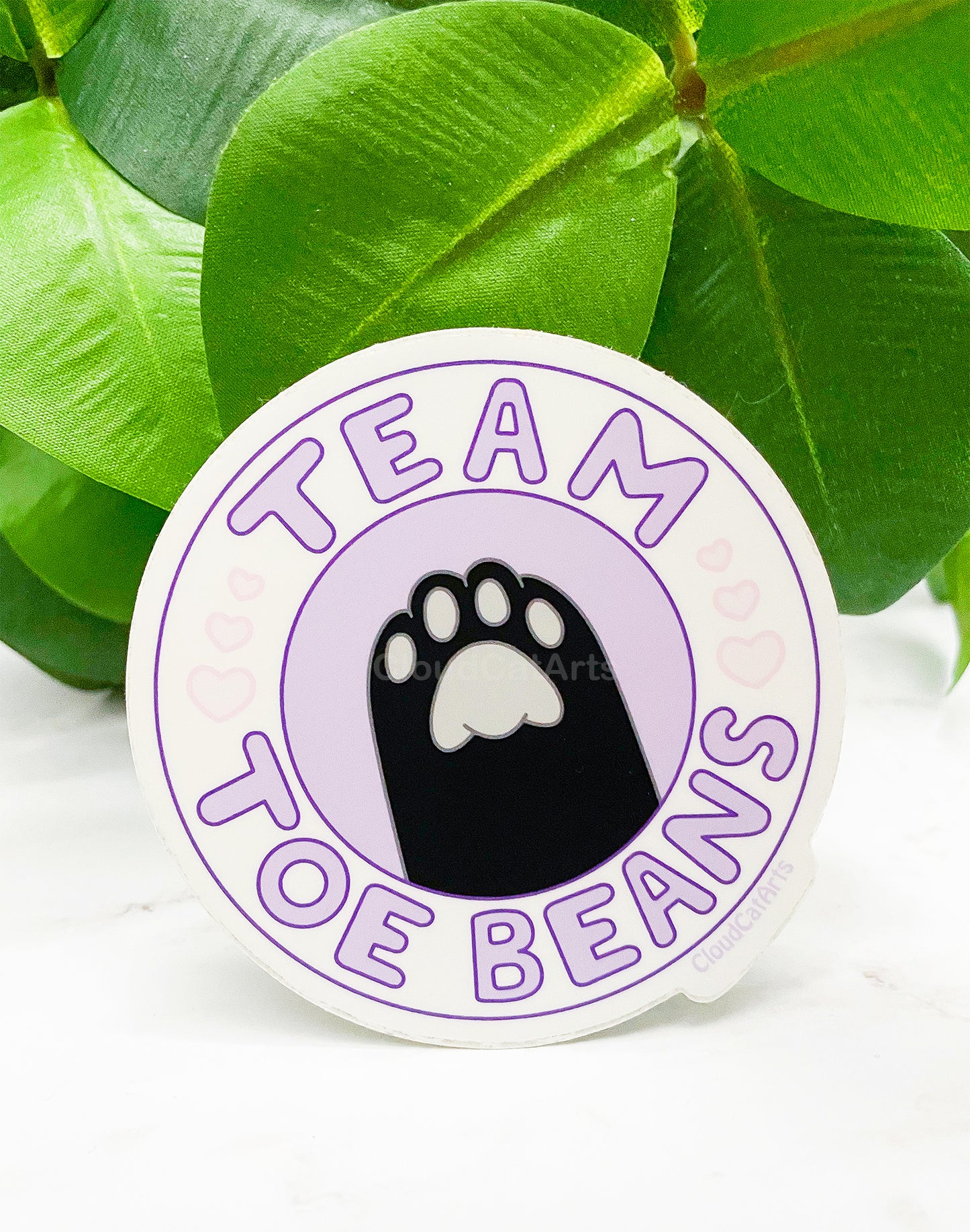 Team Toe Beans - Cat Paw - Vinyl Sticker